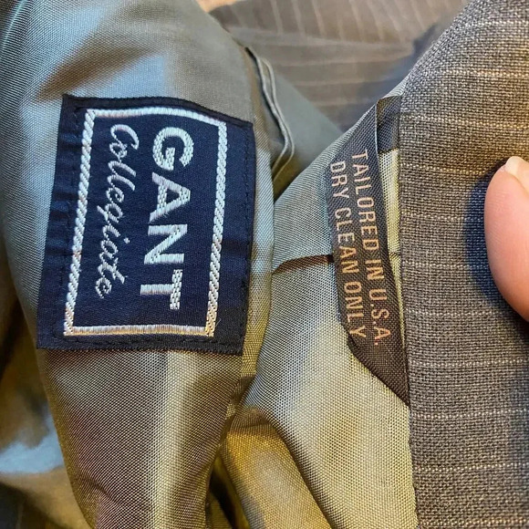 Giant Collegiate 2 Button Men's Gray Suit Blazer Tuxedo Size 39 NWOT Pockets - Picture 5 of 8